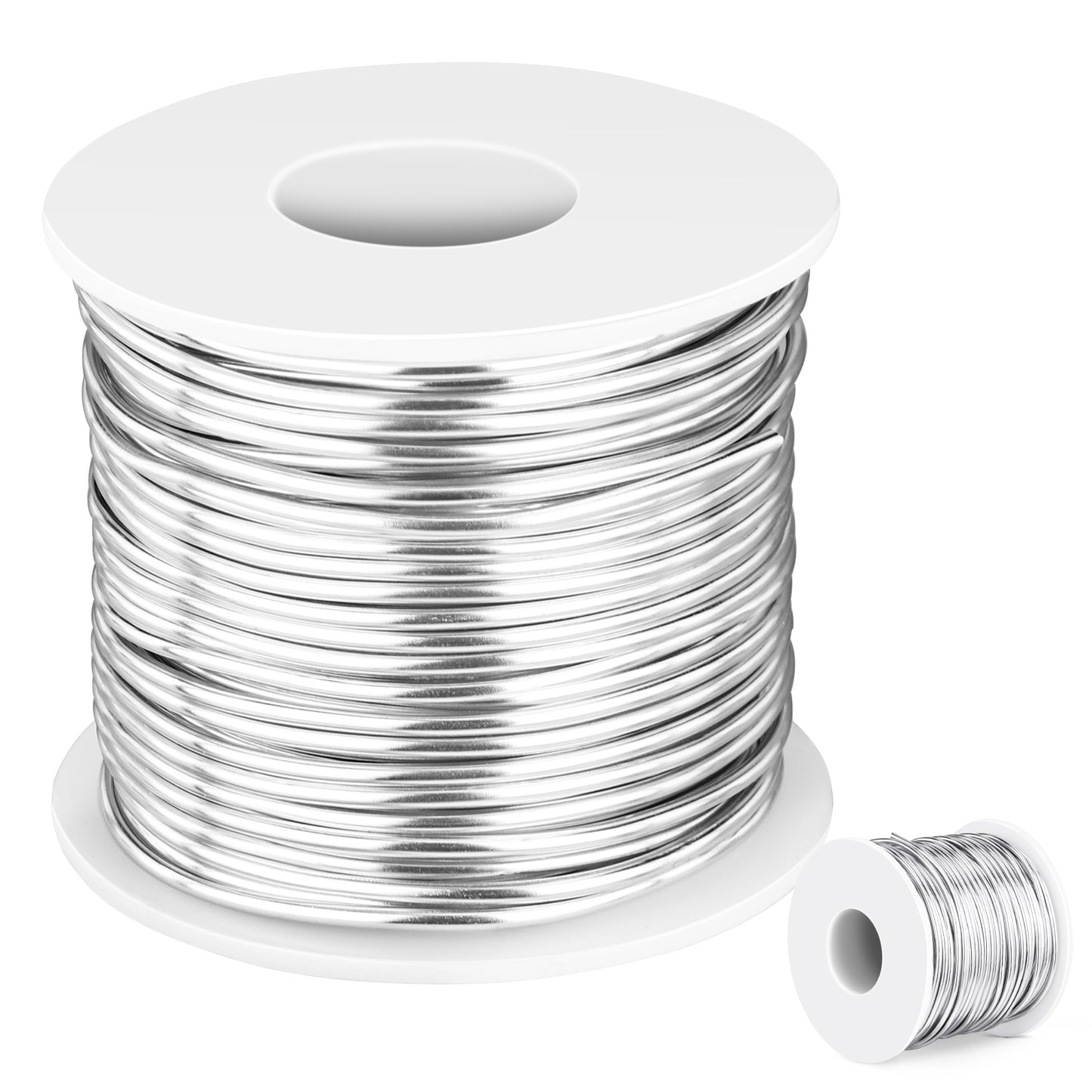 Ceecysaa 12 Gauge Aluminum Craft Wire for Jewelry Making,108 Feet / 2mm Metal Armature Wire Bendable Sculpting Wire for DIY Crafts,Gardening Sculpting,Beading Floral,Silver